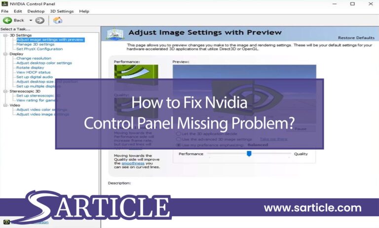 How to Fix Nvidia Control Panel Missing Problem?
