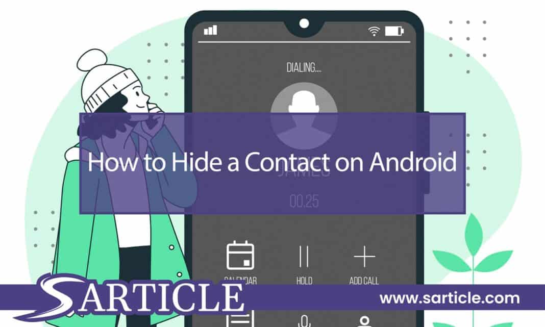 how to hide a contact on android