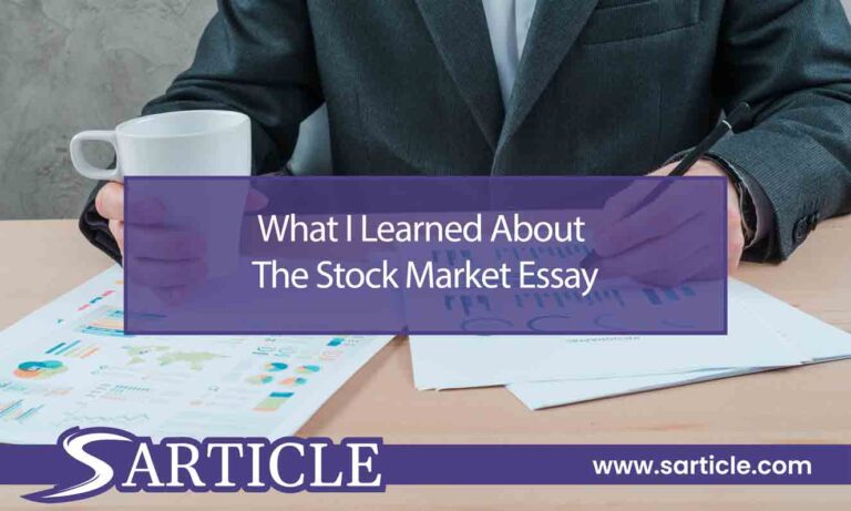 What I Learned About the Stock Market Essay