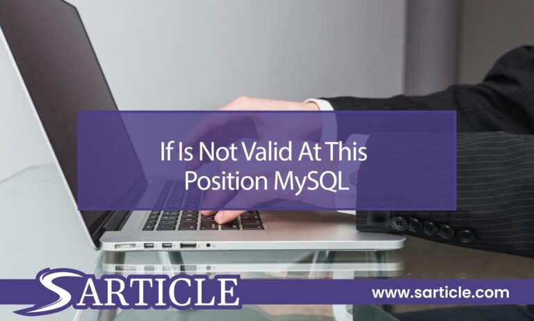 IF Is Not Valid At This Position MySQL