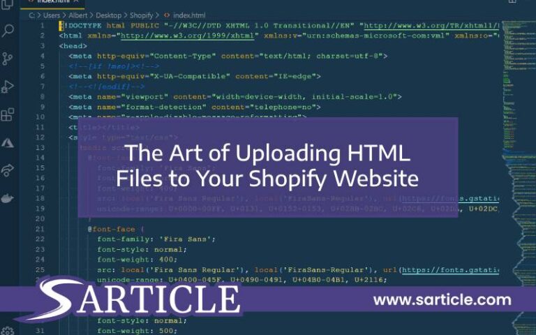 The Art of Uploading HTML Files to Your Shopify Website